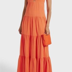 Jonathan Simkhai Vibrant Orange Maxi Dress